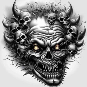 demons tattoo design ideas saturated fierce silhouette for heel