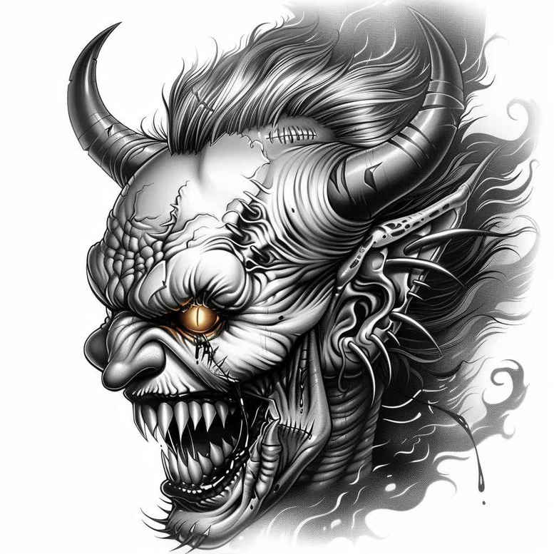 demons tattoo design ideas refined detail fierce silhouette meaning determination