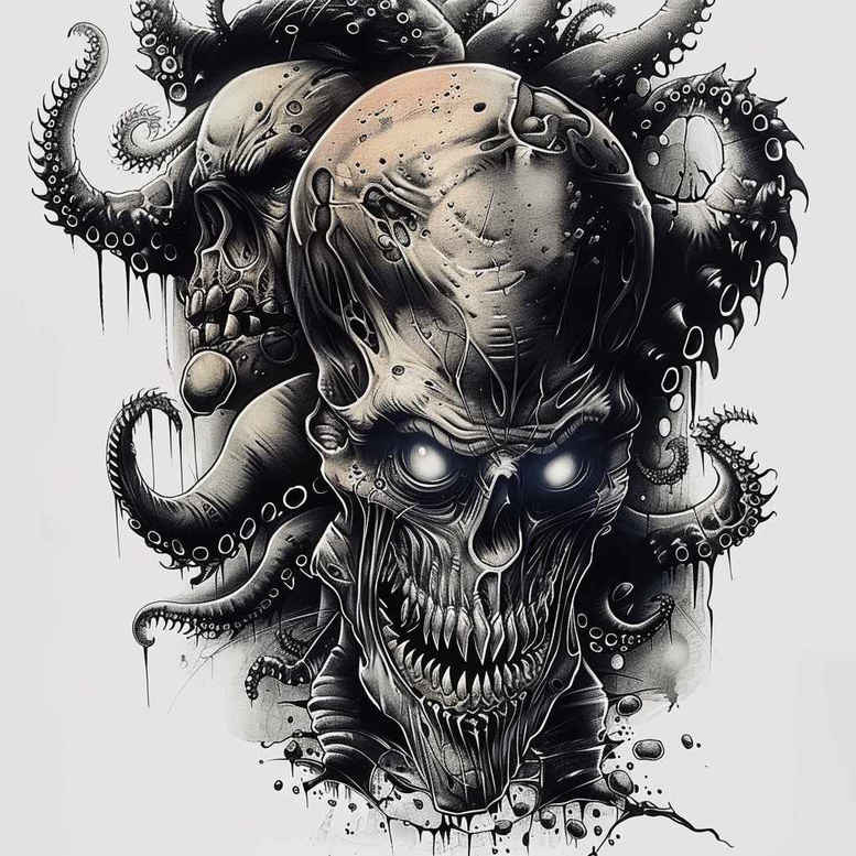 demons tattoo design ideas Realism illusion of depth fierce stance for sternum
