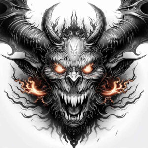 demons tattoo design ideas Surrealism dreamlike gothic embodying resilience