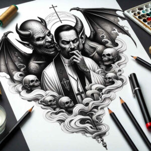 demons tattoo design ideas Neotraditional sharp edges intense represents strength