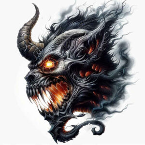 demons tattoo design ideas vector-style muscular for back shoulder