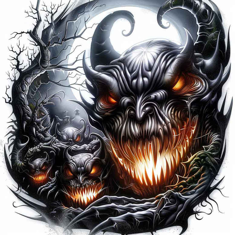 demons tattoo design ideas textural detail mysterious represents endurance