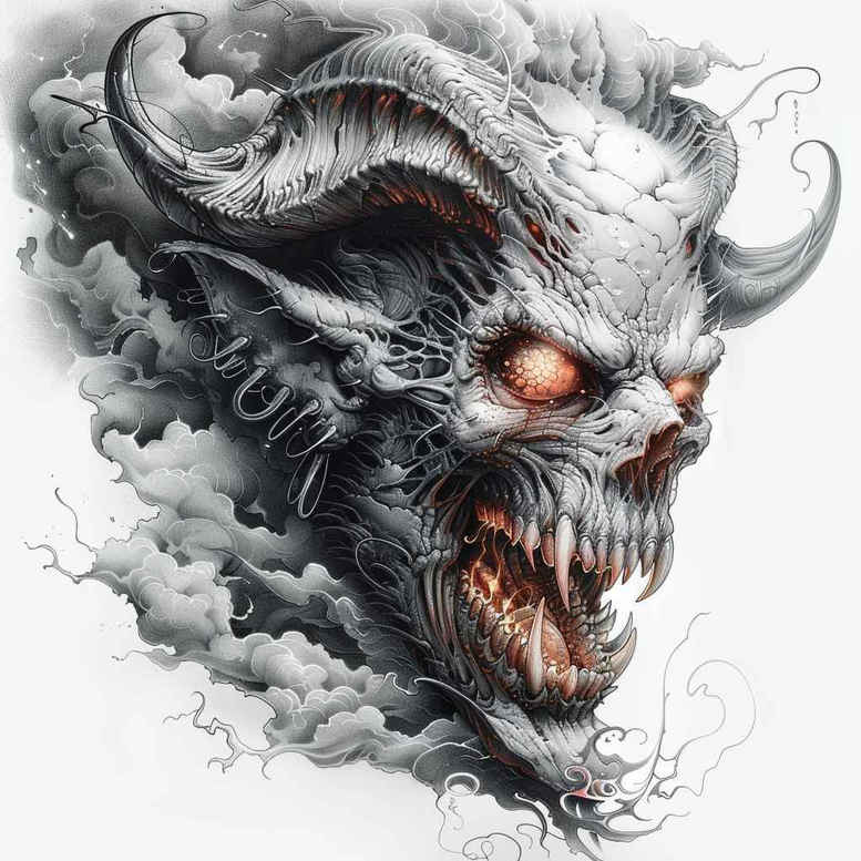 demons tattoo design ideas color depth mythological for wrist side