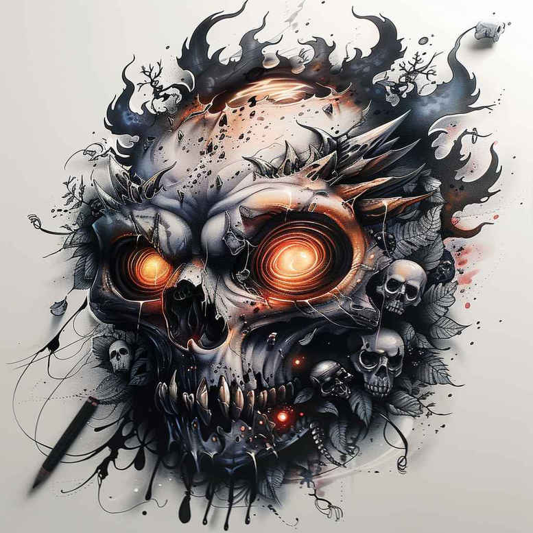 demons tattoo design ideas Realism visual truth mythological symbol of perseverance