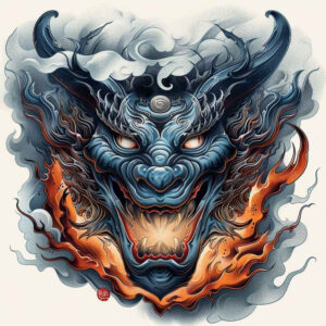 demons tattoo design ideas bold color ominous for elbow