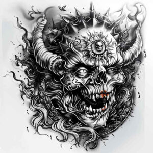 demons tattoo design ideas Realism precise gradient ominous stands for endurance