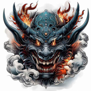 demons tattoo design ideas realistic shadowing powerful for inner arm