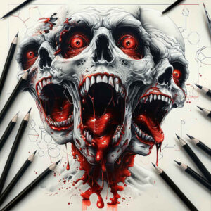 demons tattoo design ideas Surrealism symbolic powerful for scapula