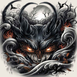 demons tattoo design ideas fluid motion shadow play shows endurance