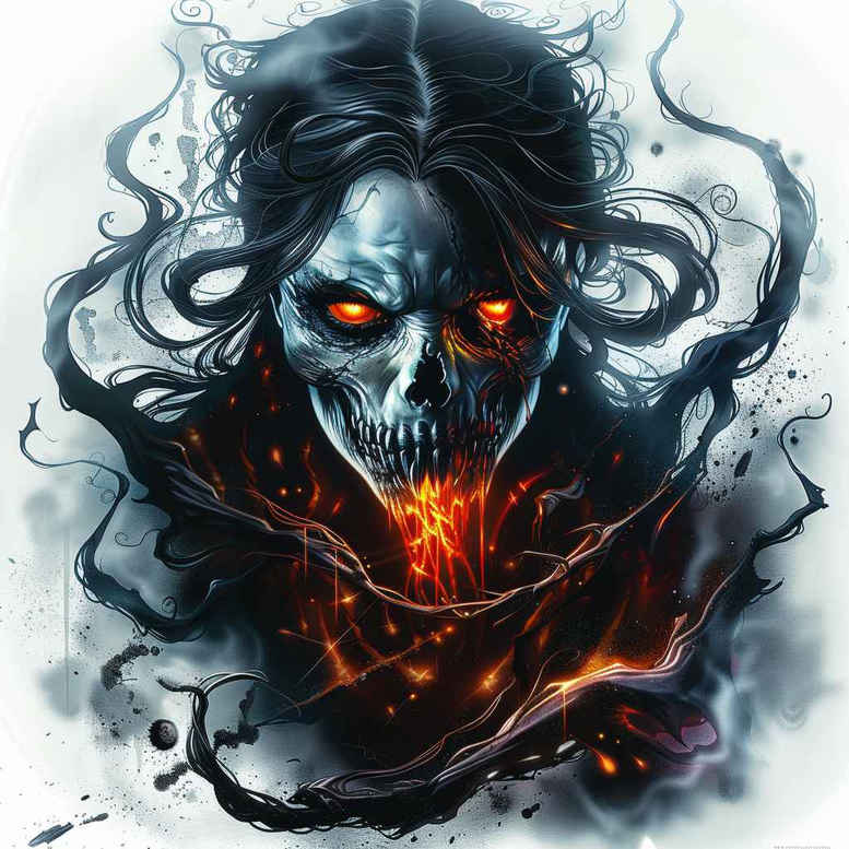 demons tattoo design ideas light play shadowed for full back