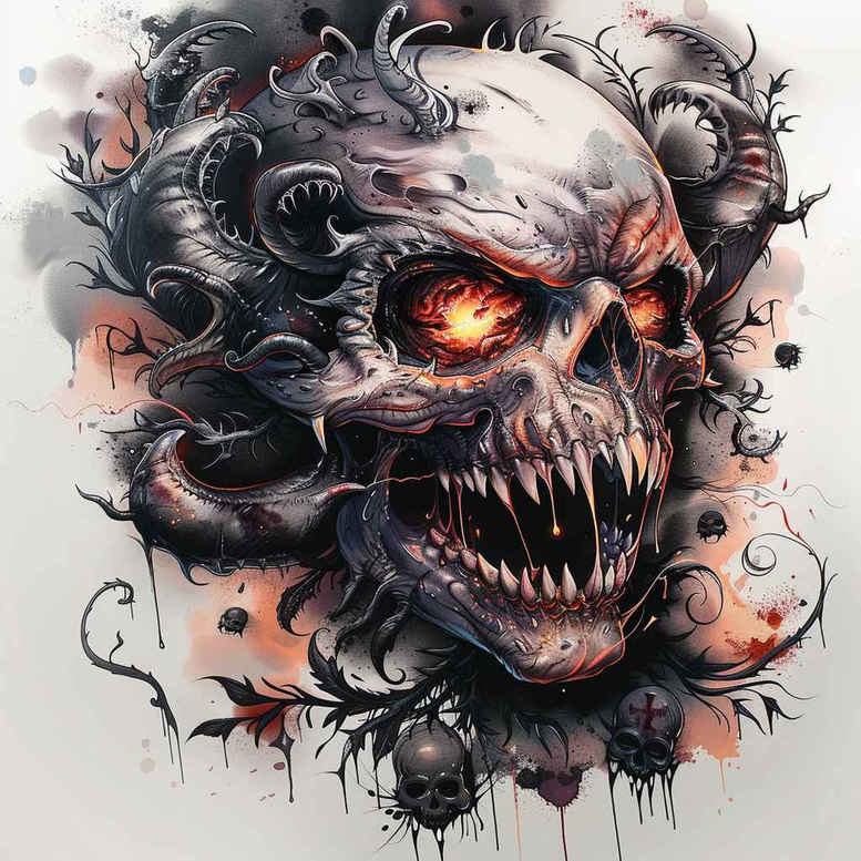 demons tattoo design ideas light play sharp claws for collarbone