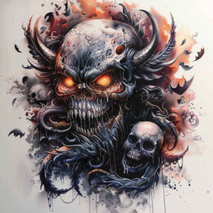 demons tattoo design ideas enhanced shading sinister determination and power