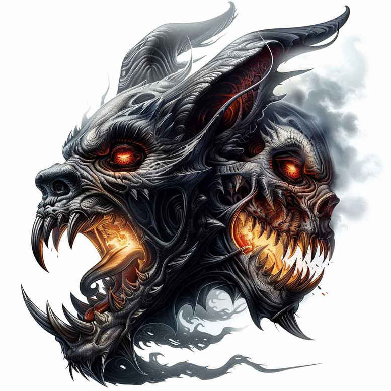 demons tattoo design ideas monochrome sinister stands for determination