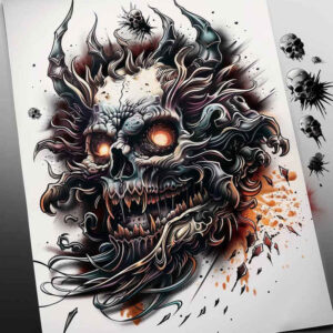 demons tattoo design ideas clean contrast supernatural symbol of endurance