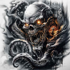 demons tattoo design ideas Realism high-resolution tattoo symbolic power for sternum