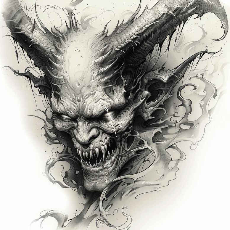 demons tattoo design ideas Realism depth of field tribal motifs for hand