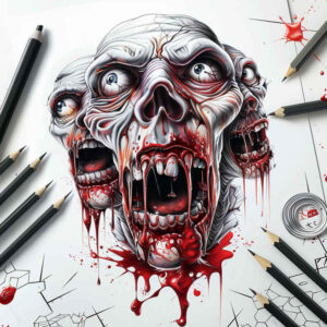 trickster-demon – tattoo design ideas free ai generated – realism-realistic-proportions – for-abdomen – Gallery: demons-inkby-ai