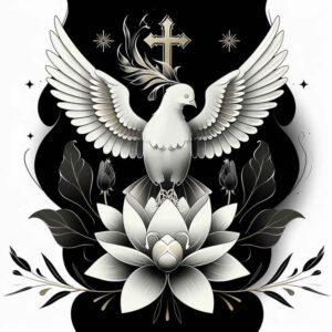 dove-and-blessing – tattoo design ideas free ai generated – neotraditional-textural-detail – for-upper-chest – Gallery: doves-inkby-ai