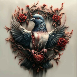 dove-and-blessing – tattoo design ideas free ai generated – realism-detailed-rendering – for-side – Gallery: doves-inkby-ai