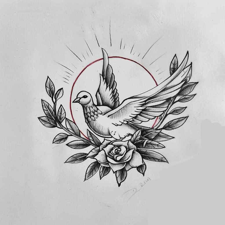 dove-and-brightness – tattoo design ideas free ai generated – realism-fine-lines – for-side-torso – Gallery: doves-inkby-ai