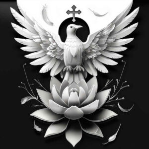 dove-and-brightness – tattoo design ideas free ai generated – surrealism-psychic-energy – for-forearm – Gallery: doves-inkby-ai