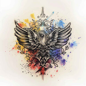 dove-and-calm – tattoo design ideas free ai generated – realism-smooth-gradients – for-heel – Gallery: doves-inkby-ai