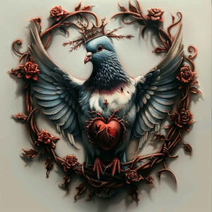 dove-and-hope – tattoo design ideas free ai generated – neotraditional-subtle-tone – for-scapula – Gallery: doves-inkby-ai