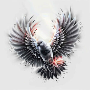 dove-and-line – tattoo design ideas free ai generated – surrealism-imaginative – for-foot – Gallery: doves-inkby-ai
