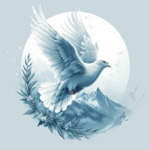 dove-and-sky – tattoo design ideas free ai generated – neotraditional-bold-texture – for-lower-back – Gallery: doves-inkby-ai