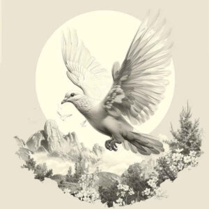 dove-fine-line-style – tattoo design ideas free ai generated – realism-gentle-shadow – for-palm – Gallery: doves-inkby-ai