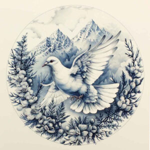 dove-of-freedom – tattoo design ideas free ai generated – neotraditional-layered-inks – for-back-of-neck – Gallery: doves-inkby-ai