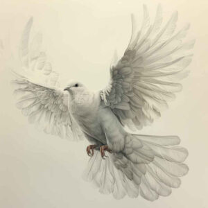 dove-with-outline – tattoo design ideas free ai generated – neotraditional-layered-fill – for-nape – Gallery: doves-inkby-ai