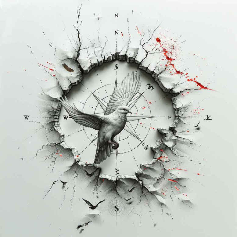 doves tattoo design ideas Realism skin texture clear-cut shows courage