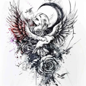 doves tattoo design ideas close-up detailed wings for lower arm