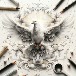 doves tattoo design ideas textural detail mini geometry for fingers