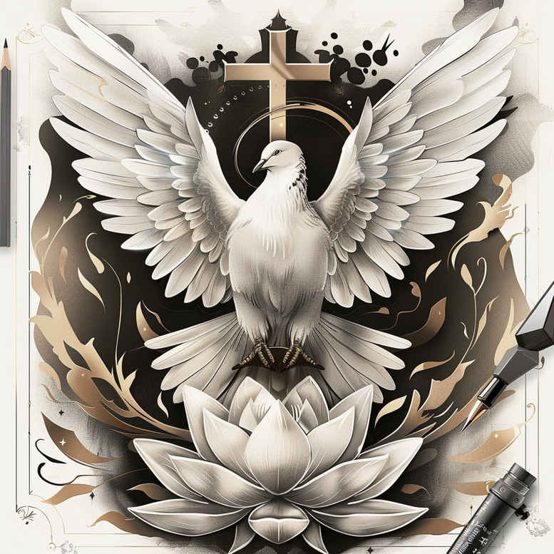 doves tattoo design ideas modern classic nonintrusive for full back