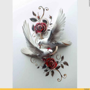 doves tattoo design ideas matte-finish peace motif shows resilience