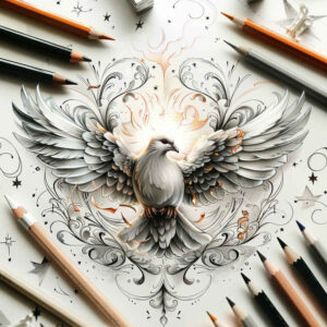 doves tattoo design ideas cinematic serene for lower thigh