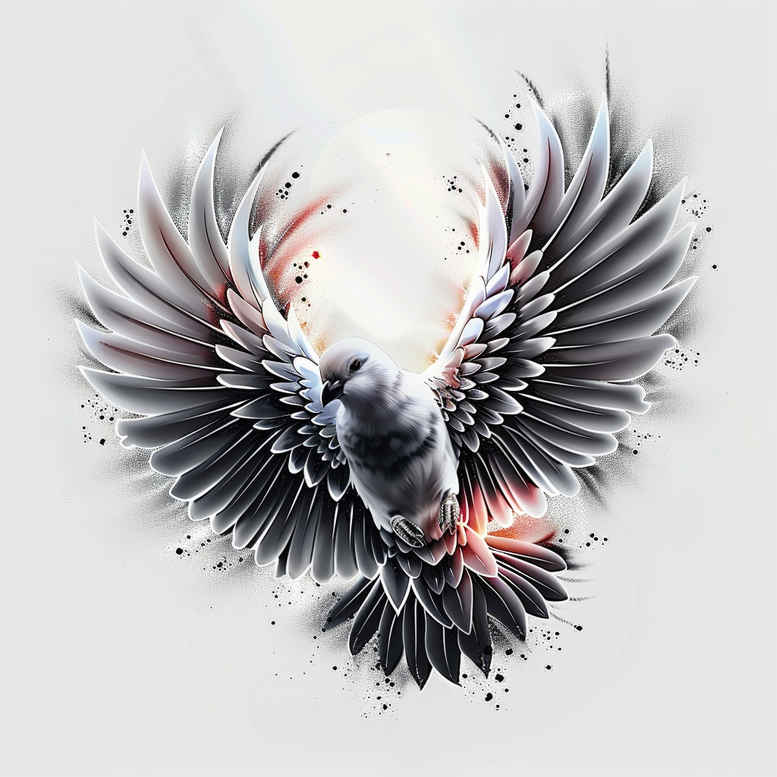 doves tattoo design ideas esoteric symbolism smooth texture for chest