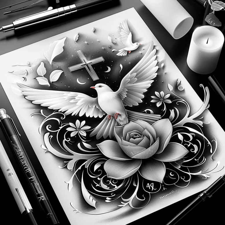 doves tattoo design ideas bright color soft touch for toe