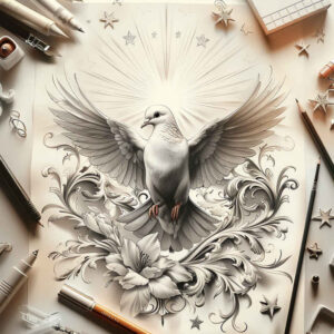 doves tattoo design ideas vivid gradients spiritual symbolising courage