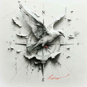 doves tattoo design ideas fine-line symbol mark represents perseverance