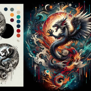 chinese-dragon – tattoo design ideas free ai generated – bleeding – for-lower-thigh – Gallery: dragons-inkby-ai