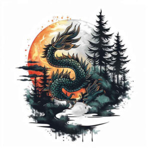 dragon-breath – tattoo design ideas free ai generated – bizarre – for-side-torso – Gallery: dragons-inkby-ai