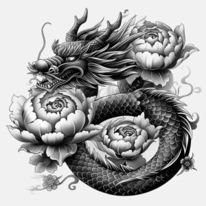 dragon-breath – tattoo design ideas free ai generated – spooky – for-scapula – Gallery: dragons-inkby-ai