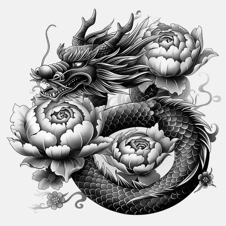 dragon-breath – tattoo design ideas free ai generated – spooky – for-scapula – Gallery: dragons-inkby-ai
