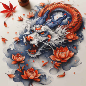 dragon-design – tattoo design ideas free ai generated – abandoned – for-upper-arm – Gallery: dragons-inkby-ai
