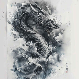 dragon-design – tattoo design ideas free ai generated – haunting – for-triceps – Gallery: dragons-inkby-ai