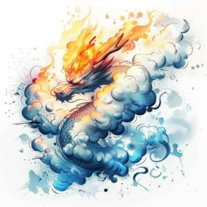 dragon-figure – tattoo design ideas free ai generated – night-terror – for-ribs – Gallery: dragons-inkby-ai